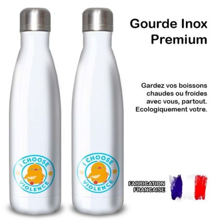 Gourde Alu et Thermos Duck - I choose violence - Bleu Gourde Alu et Thermos Duck - I choose violence - Bleu
