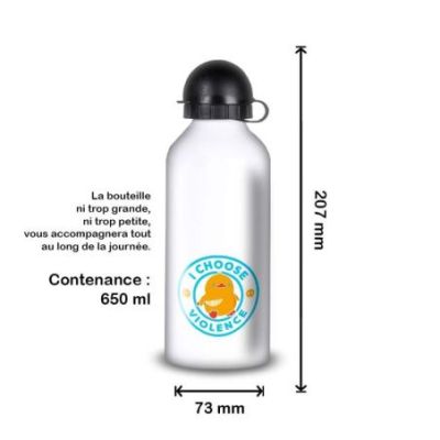 Gourde Alu et Thermos Duck - I choose violence - Bleu