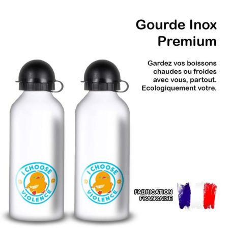 Gourde Alu et Thermos Duck - I choose violence - Bleu Gourde Alu et Thermos Duck - I choose violence - Bleu