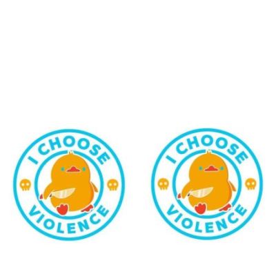 Gourde Alu et Thermos Duck - I choose violence - Bleu