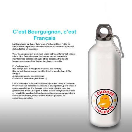 Gourde Alu et Thermos Duck - I choose violence - Noir Gourde Alu et Thermos Duck - I choose violence - Noir