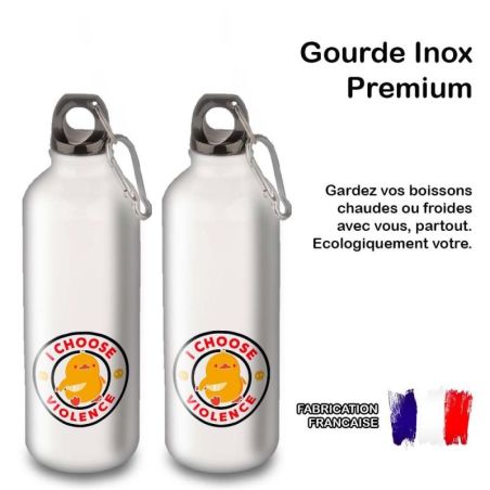 Gourde Alu et Thermos Duck - I choose violence - Noir Gourde Alu et Thermos Duck - I choose violence - Noir