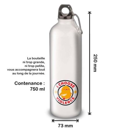 Gourde Alu et Thermos Duck - I choose violence - Noir Gourde Alu et Thermos Duck - I choose violence - Noir