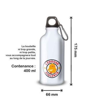 Gourde Alu et Thermos Duck - I choose violence - Noir