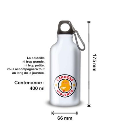 Gourde Alu et Thermos Duck - I choose violence - Noir Gourde Alu et Thermos Duck - I choose violence - Noir