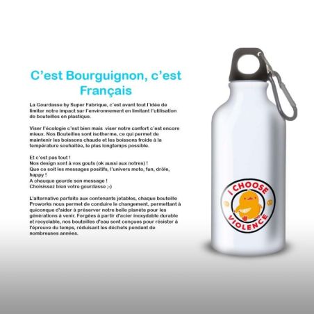 Gourde Alu et Thermos Duck - I choose violence - Noir Gourde Alu et Thermos Duck - I choose violence - Noir
