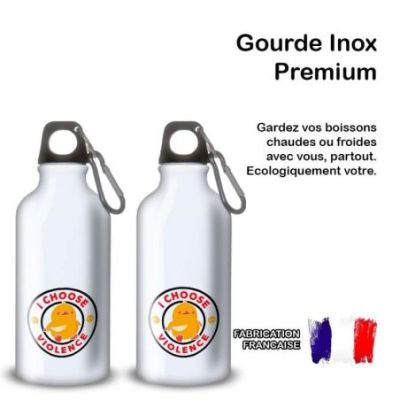 Gourde Alu et Thermos Duck - I choose violence - Noir