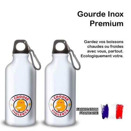 Gourde Alu et Thermos Duck - I choose violence - Noir Gourde Alu et Thermos Duck - I choose violence - Noir