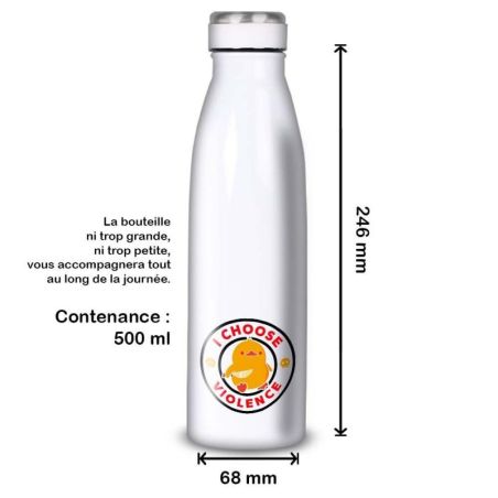 Gourde Alu et Thermos Duck - I choose violence - Noir Gourde Alu et Thermos Duck - I choose violence - Noir