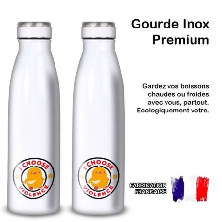 Gourde Alu et Thermos Duck - I choose violence - Noir Gourde Alu et Thermos Duck - I choose violence - Noir
