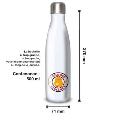 Gourde Alu et Thermos Duck - I choose violence - Noir