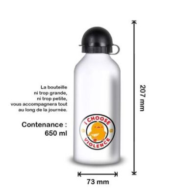 Gourde Alu et Thermos Duck - I choose violence - Noir