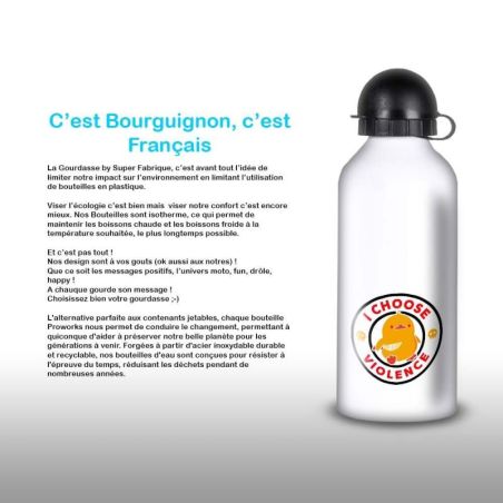 Gourde Alu et Thermos Duck - I choose violence - Noir Gourde Alu et Thermos Duck - I choose violence - Noir
