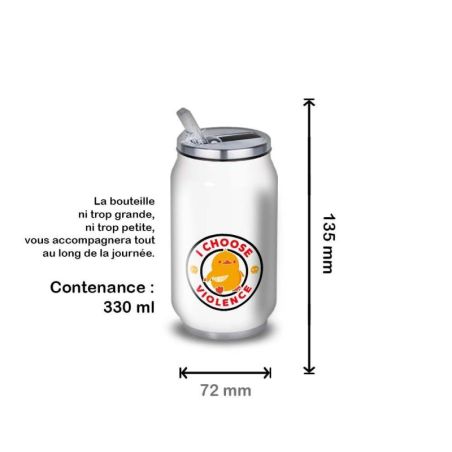 Gourde Alu et Thermos Duck - I choose violence - Noir Gourde Alu et Thermos Duck - I choose violence - Noir