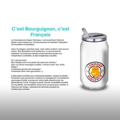 Gourde Alu et Thermos Duck - I choose violence - Noir