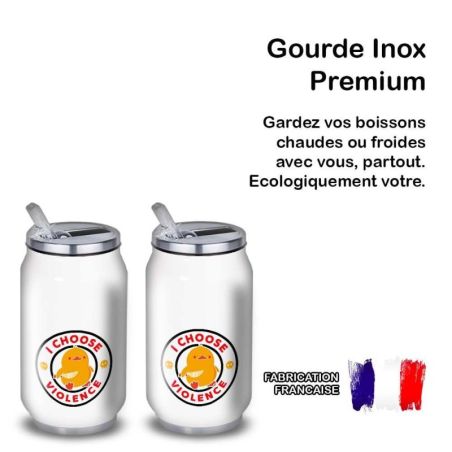 Gourde Alu et Thermos Duck - I choose violence - Noir Gourde Alu et Thermos Duck - I choose violence - Noir