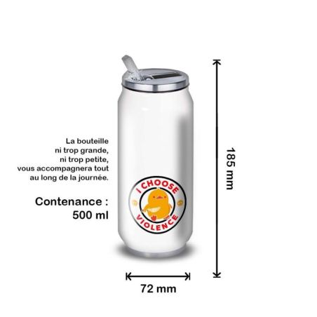 Gourde Alu et Thermos Duck - I choose violence - Noir Gourde Alu et Thermos Duck - I choose violence - Noir