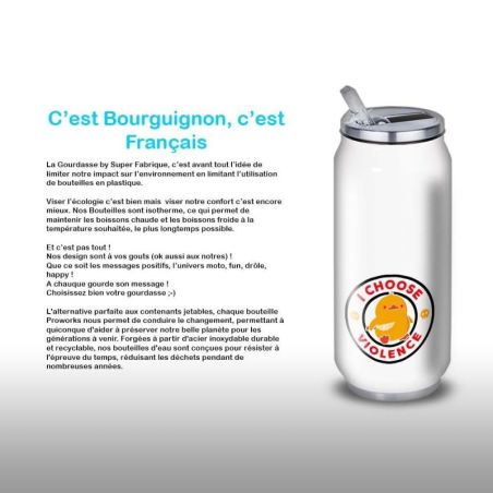 Gourde Alu et Thermos Duck - I choose violence - Noir Gourde Alu et Thermos Duck - I choose violence - Noir