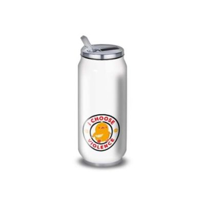 Gourde Alu et Thermos Duck - I choose violence - Noir