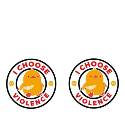 Gourde Alu et Thermos Duck - I choose violence - Noir