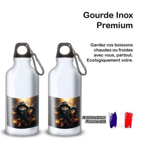 Gourde Alu et Thermos les 3 mouscataires