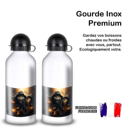 Gourde Alu et Thermos les 3 mouscataires