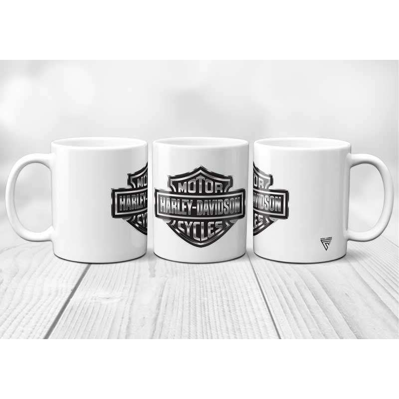 Mug Harley Davidson logo gris argent Mug Harley Davidson logo gris argent