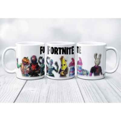 mug blanc Fortnite et ses personnages