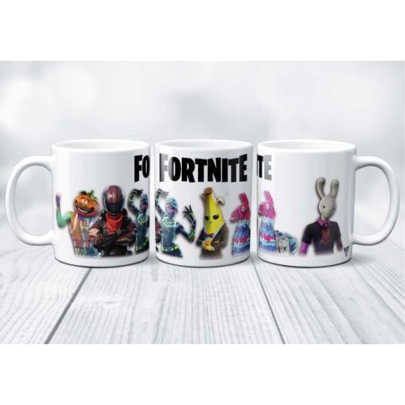 mug blanc Fortnite et ses personnages