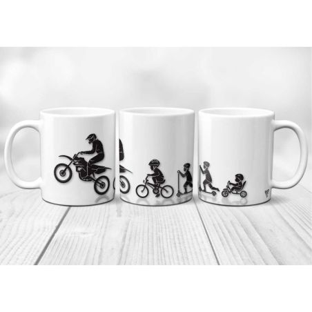Mug en céramique évolution motocross