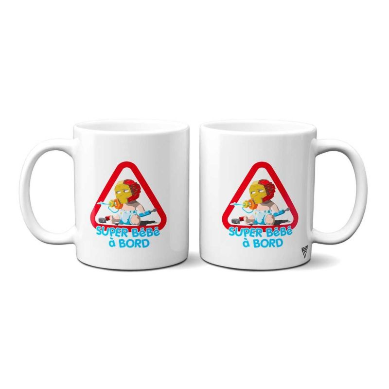 Mug Bébé à bord Super Héros Iron man Mug Bébé à bord Super Héros Iron man