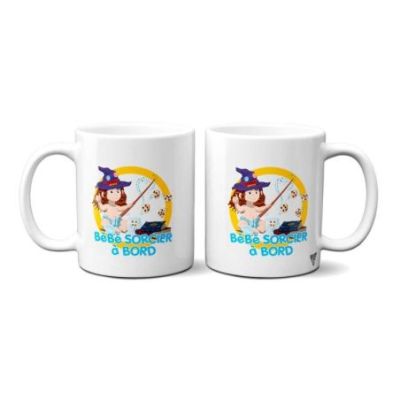 Mug personnalisé Super bébé à bord Harry Potter Hermione