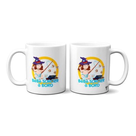 Mug personnalisé Super bébé à bord Harry Potter Hermione