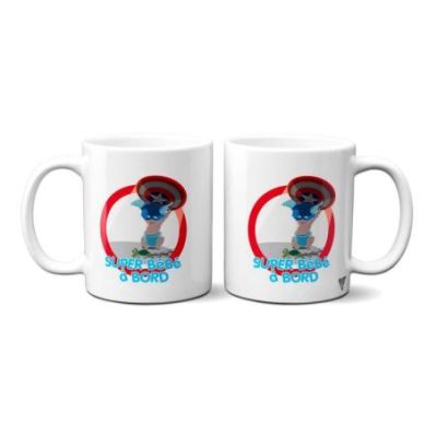 Mug personnalisé Super bébé à bord Captain america