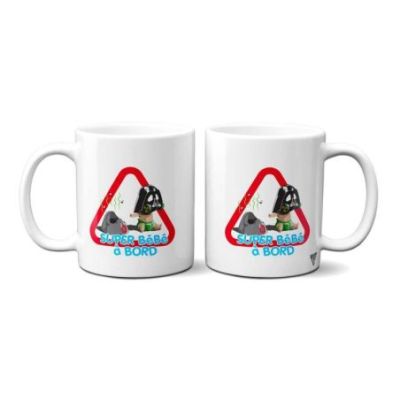 Mug personnalisé Super bébé à bord Dark Vador