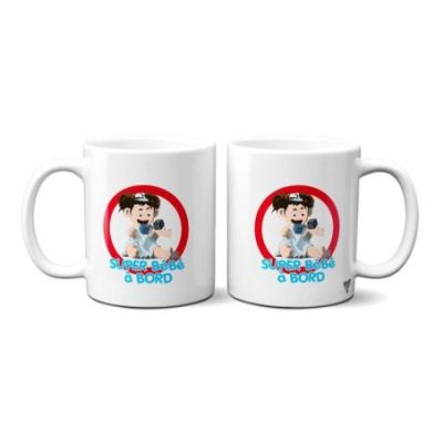 Mug personnalisé Super bébé à bord Princesse leila