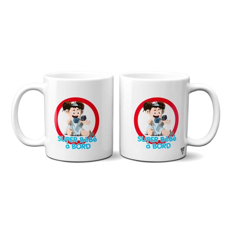 Mug Bébé à bord Super Héros Leila Mug Bébé à bord Super Héros Leila