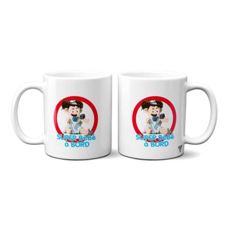 Mug personnalisé Super bébé à bord Princesse leila
