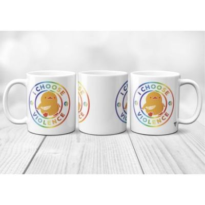 Mug Canard "I choose Violence" Rainbow