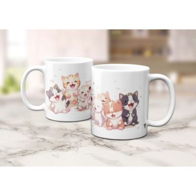 Mug premium chats heureux