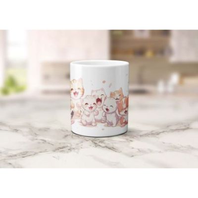 Mug premium chats heureux