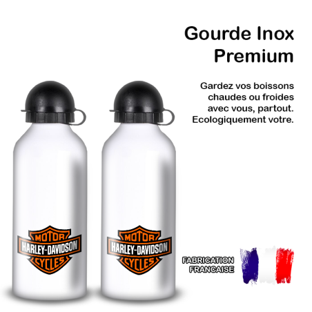 Gourde Alu et Thermos Harley Davidson Logo Gourde Alu et Thermos Harley Davidson Logo