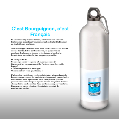 Gourde Alu et Thermos Eau ou CuraÃ§ao