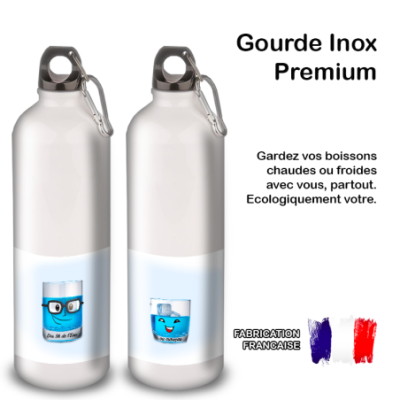Gourde Alu et Thermos Eau ou CuraÃ§ao