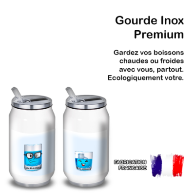 Gourde Alu et Thermos Eau ou CuraÃ§ao