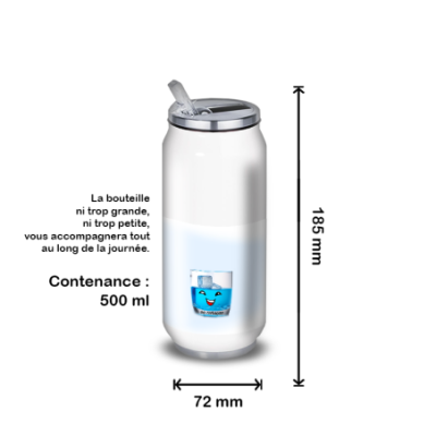 Gourde Alu et Thermos Eau ou CuraÃ§ao