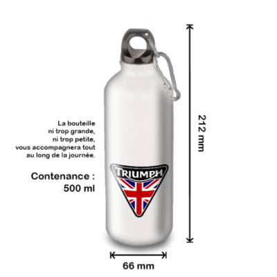 Gourde Alu et Thermos Moto Triumph UK Flag