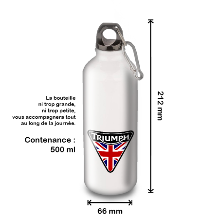 Gourde Alu et Thermos Moto Triumph UK Flag