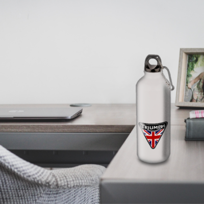 Gourde Alu et Thermos Moto Triumph UK Flag