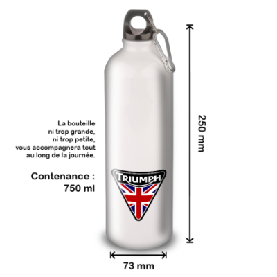 Gourde Alu et Thermos Moto Triumph UK Flag